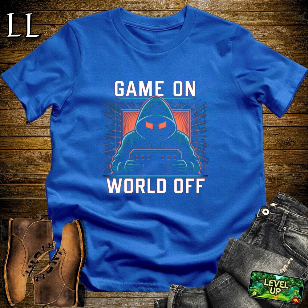 Game On World Off Softstyle Tee - Royal - LegacyLayers