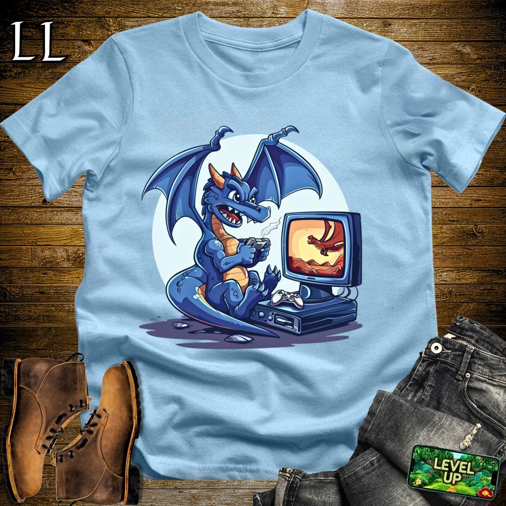 Gamer Dragon Softstyle Tee - Light Blue - LegacyLayers