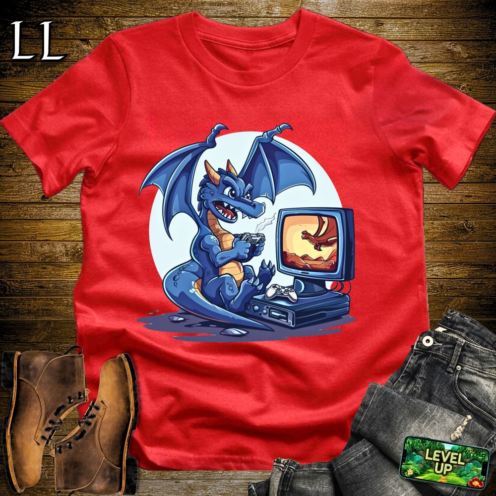 Gamer Dragon Softstyle Tee - Red - LegacyLayers