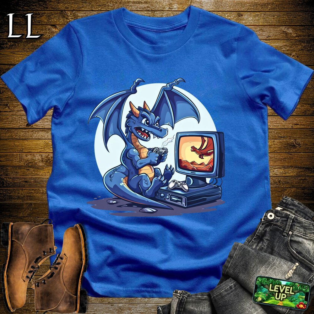 Gamer Dragon Softstyle Tee - Royal - LegacyLayers