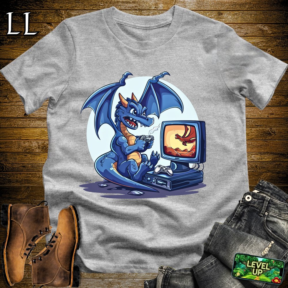 Gamer Dragon Softstyle Tee - Sport Grey - LegacyLayers