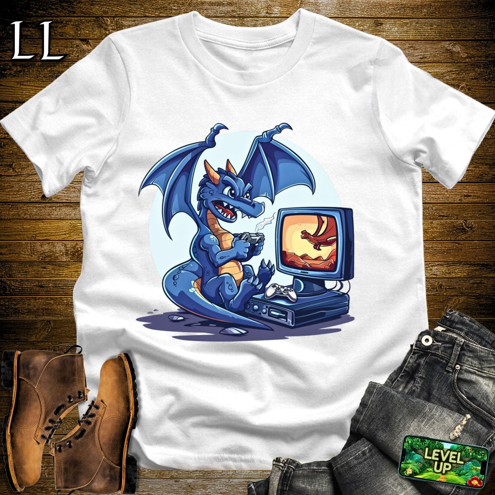 Gamer Dragon Softstyle Tee - White - LegacyLayers