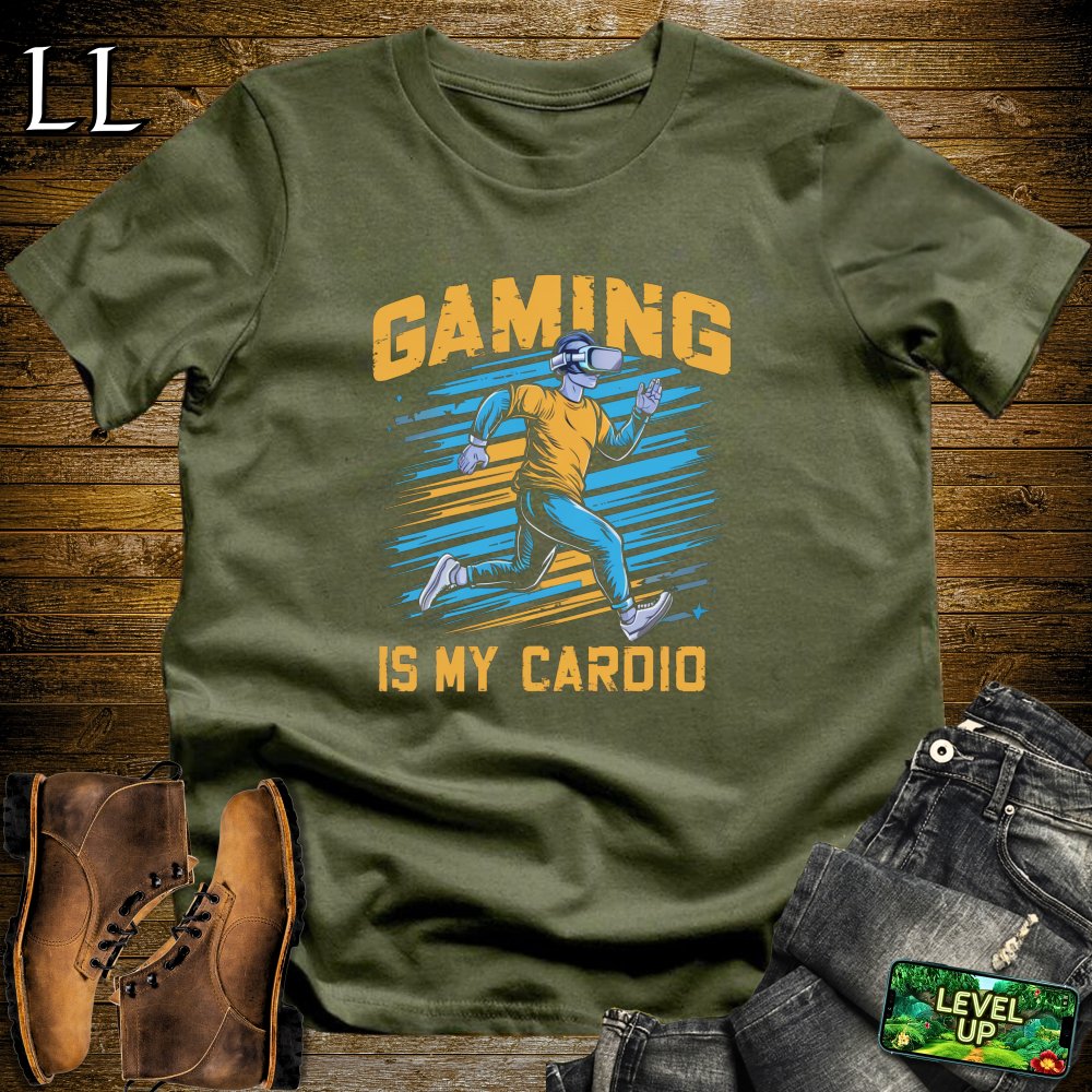 Gaming is my Cardio Softstyle Tee - Military Green - LegacyLayers