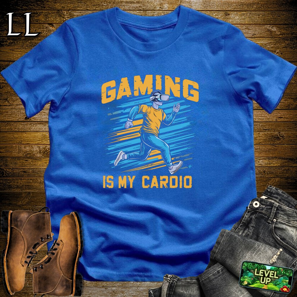 Gaming is my Cardio Softstyle Tee - Royal - LegacyLayers