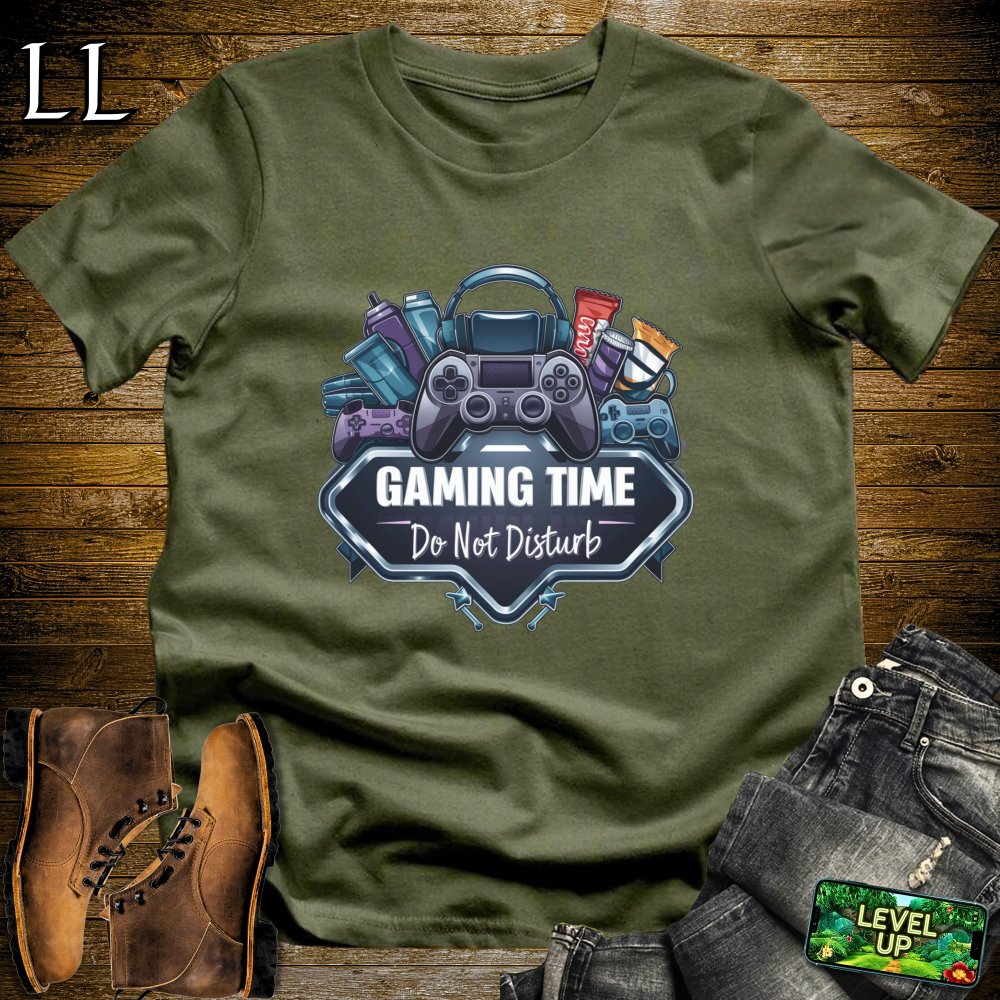 Gaming Time Do Not Disturb Softstyle Tee - Military Green - LegacyLayers