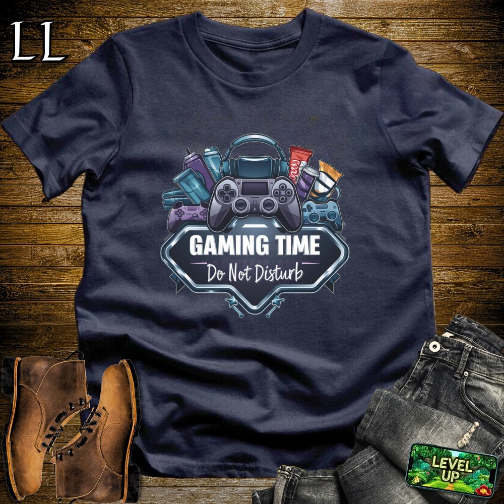 Gaming Time Do Not Disturb Softstyle Tee - Navy - LegacyLayers