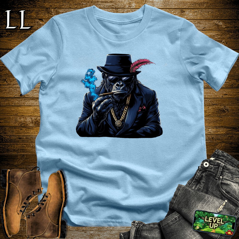 Gangster Gorilla Light Blue | Street Royalty Cool Gorilla Shirt