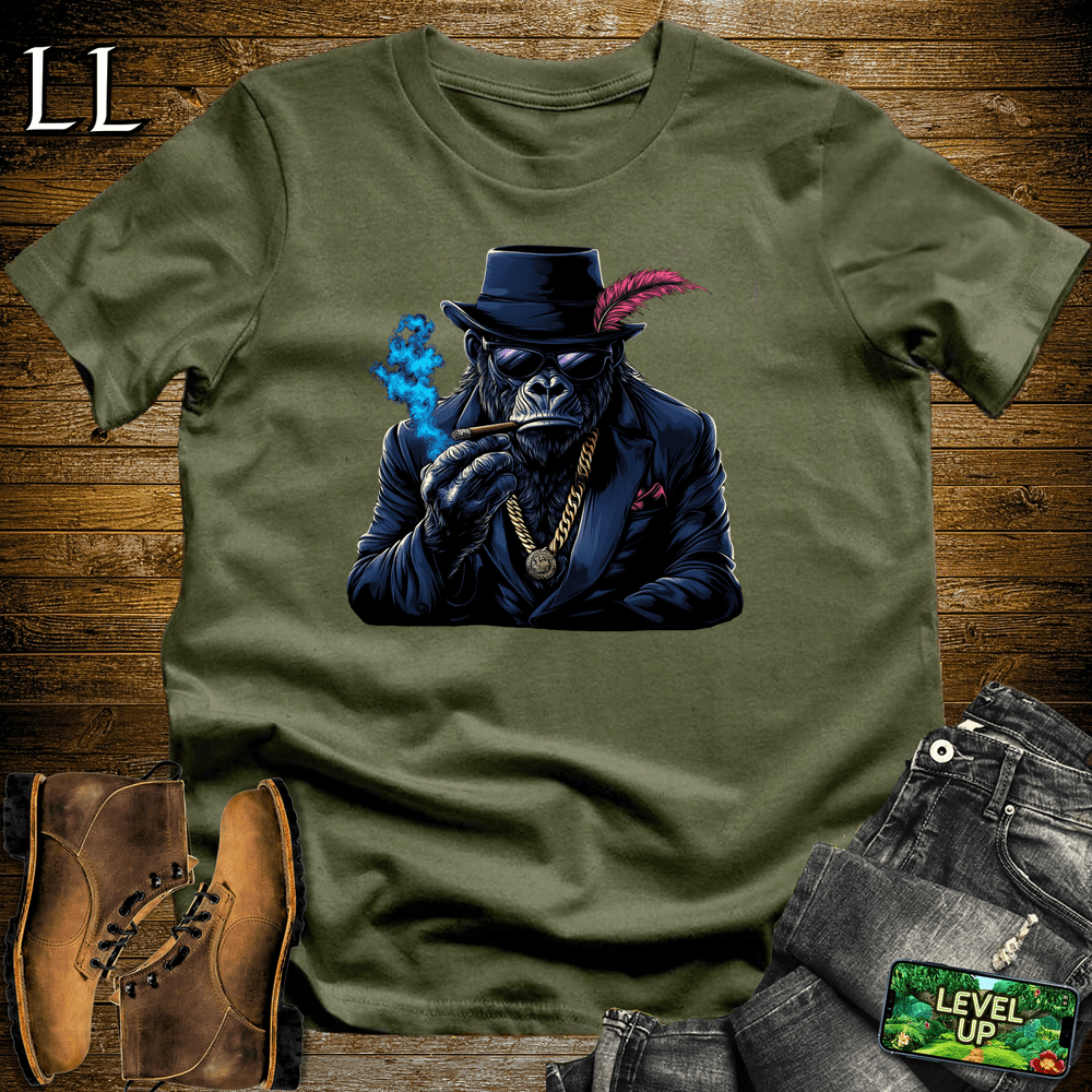 Gangster Gorilla Military Green | Street Royalty Cool Gorilla Shirt