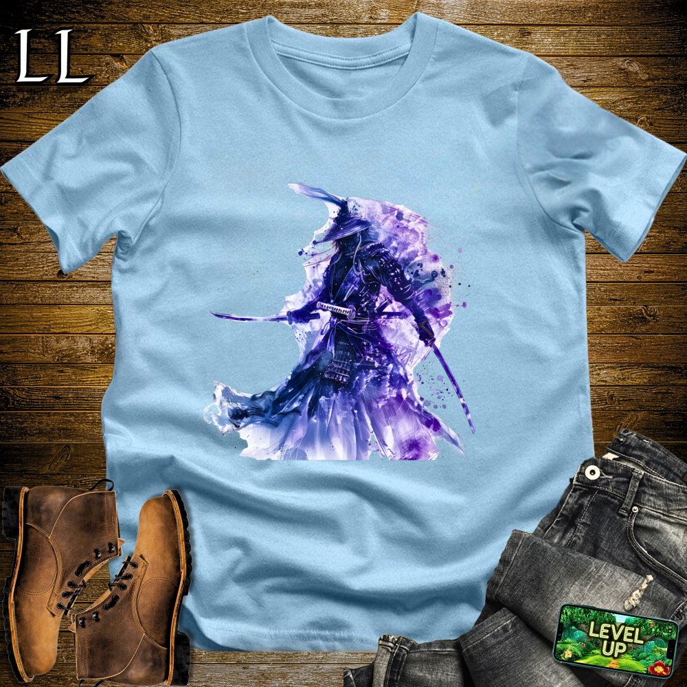 Ghost of Samurai's Past Light Blue | Spectral Warrior Tee