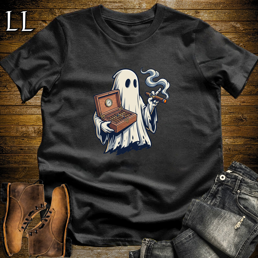 Ghost of the Humidor Cigar T-Shirt Black | Halloween Cigar Shirt