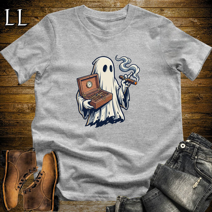 Ghost of the Humidor Cigar T-Shirt Sport Grey | Halloween Cigar Shirt