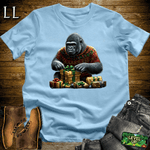 Gift Wrap Gorilla Light Blue | Holiday Gift Shirt