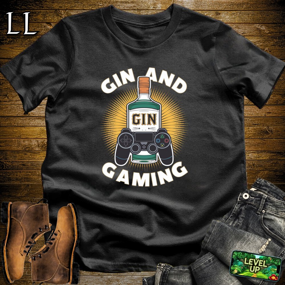 Gin and Gaming Softstyle Tee - Black - LegacyLayers