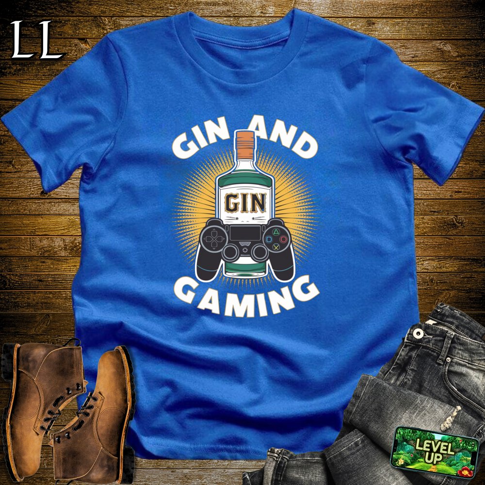 Gin and Gaming Softstyle Tee - Royal - LegacyLayers