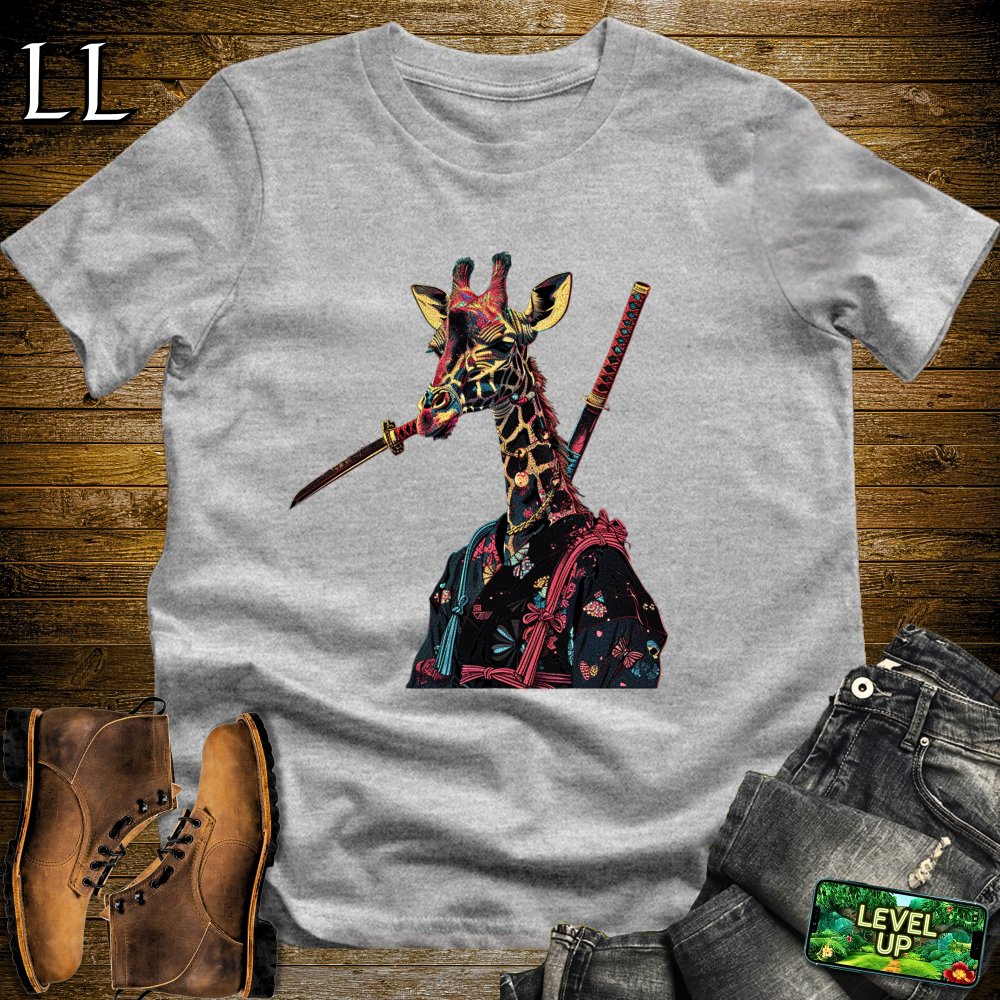 Giraffe Samurai Sport Grey | Grace & Strength Tee