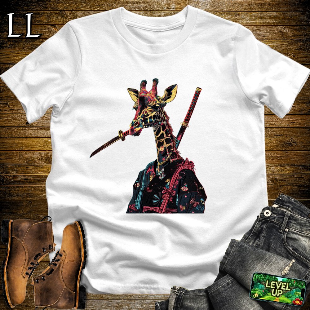 Giraffe Samurai Softstyle Tee - White - LegacyLayers