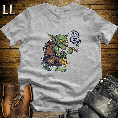 Gold-Hoarding Goblin Cigar T-Shirt Sport Grey | Halloween Cigar Shirt