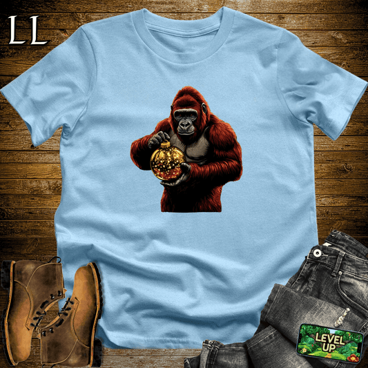 Gold Ornament Gorilla Softstyle Tee - Light Blue - LegacyLayers