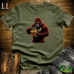 Gold Ornament Gorilla Softstyle Tee - Military Green - LegacyLayers