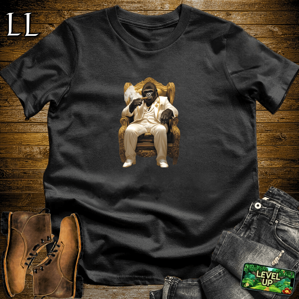 Golden Don Cigar Gorilla Black | Gorilla Graphic Tee