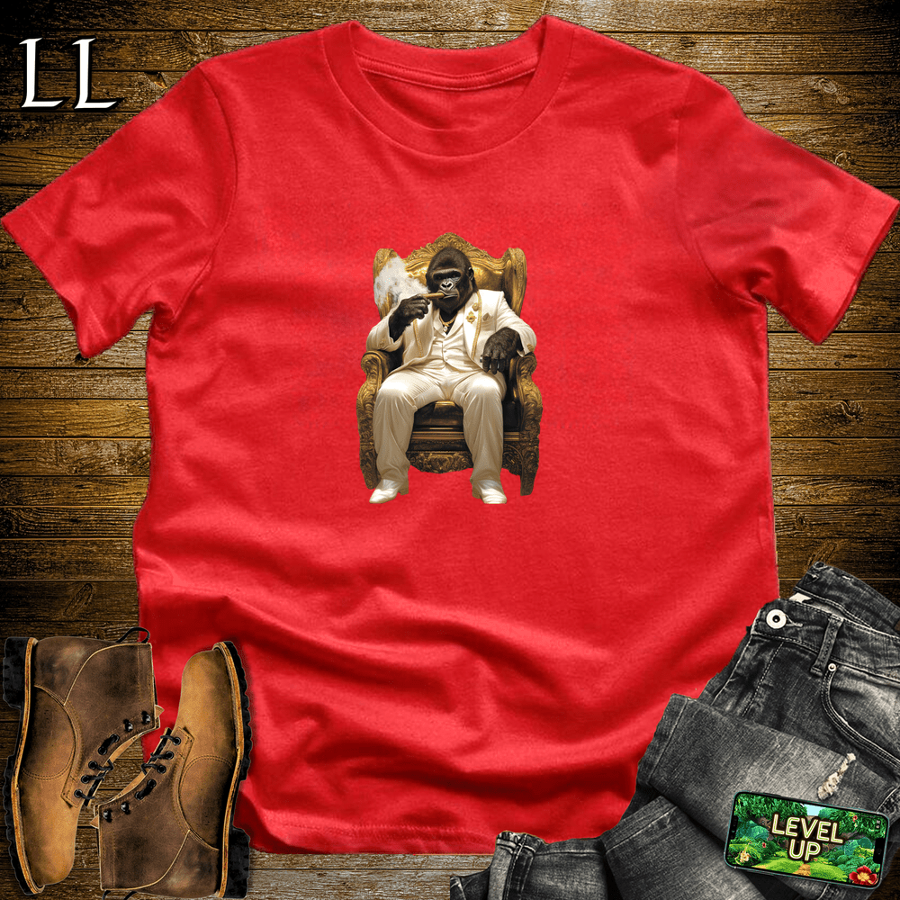 Golden Don Cigar Gorilla Red | Gorilla Graphic Tee