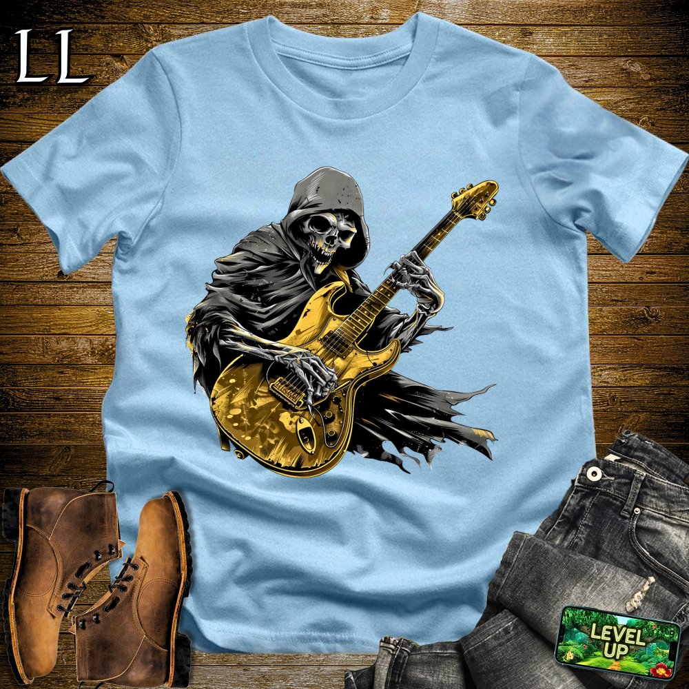 Golden Guitar Grim Reaper Softstyle Tee - Light Blue - LegacyLayers