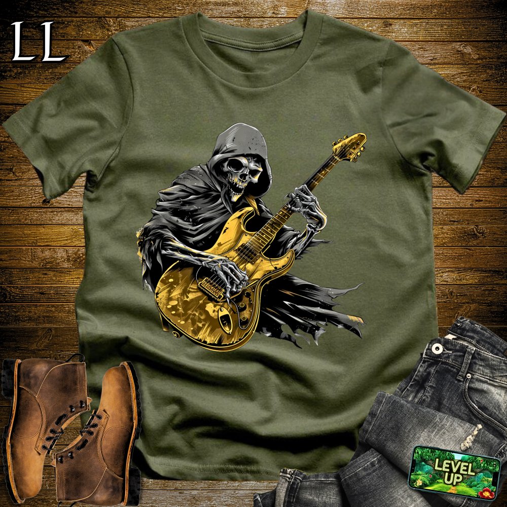 Golden Guitar Grim Reaper Softstyle Tee - Military Green - LegacyLayers