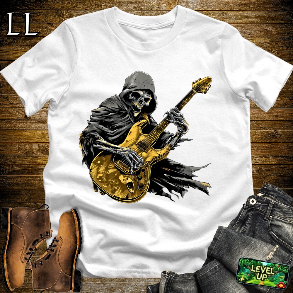 Golden Guitar Grim Reaper Softstyle Tee - White - LegacyLayers