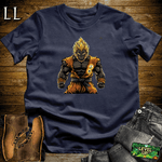 Golden Hair Powerup Gorilla Navy | Powerup Graphic Tee