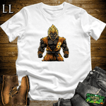 Golden Hair Powerup Gorilla White | Powerup Graphic Tee