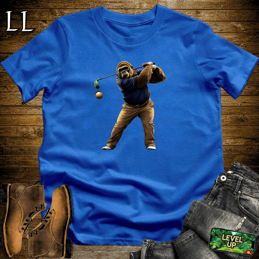 Golf Gorilla Softstyle Tee Royal | Golfer Shirt