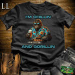 Gorilla Chillin And Gorillin Black | Funny Gorilla Tee