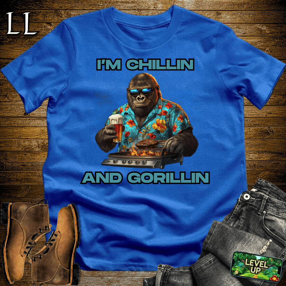 Gorilla Chillin And Gorillin Royal | Funny Gorilla Tee