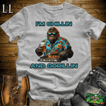 Gorilla Chillin And Gorillin Sport Grey | Funny Gorilla Tee