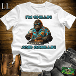 Gorilla Chillin And Gorillin White | Funny Gorilla Tee