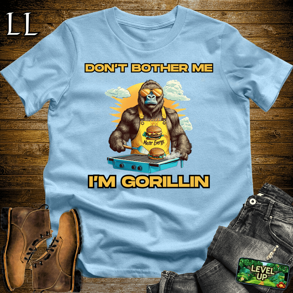 Gorilla Dont Bother Gorillin Light Blue | Funny Do Not Disturb Tee