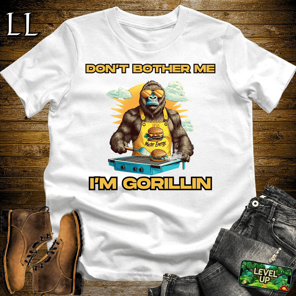 Gorilla Dont Bother Gorillin White | Funny Do Not Disturb Tee