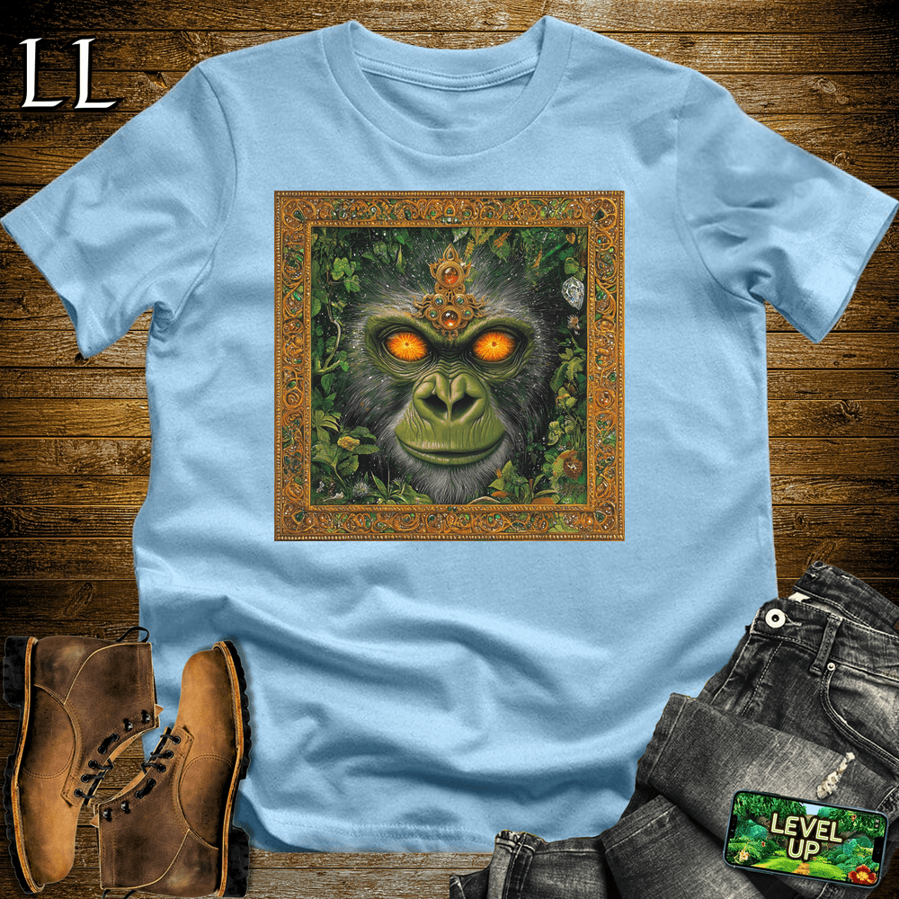 Gorilla Jungle God Light Blue | King of Jungle Nature Shirt