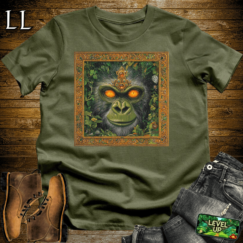 Gorilla Jungle God Military Green | King of Jungle Nature Shirt