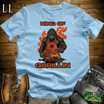 Gorilla King Gorillin Light Blue | Funny Gorilla King Tee