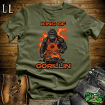 Gorilla King Gorillin Military Green | Funny Gorilla King Tee