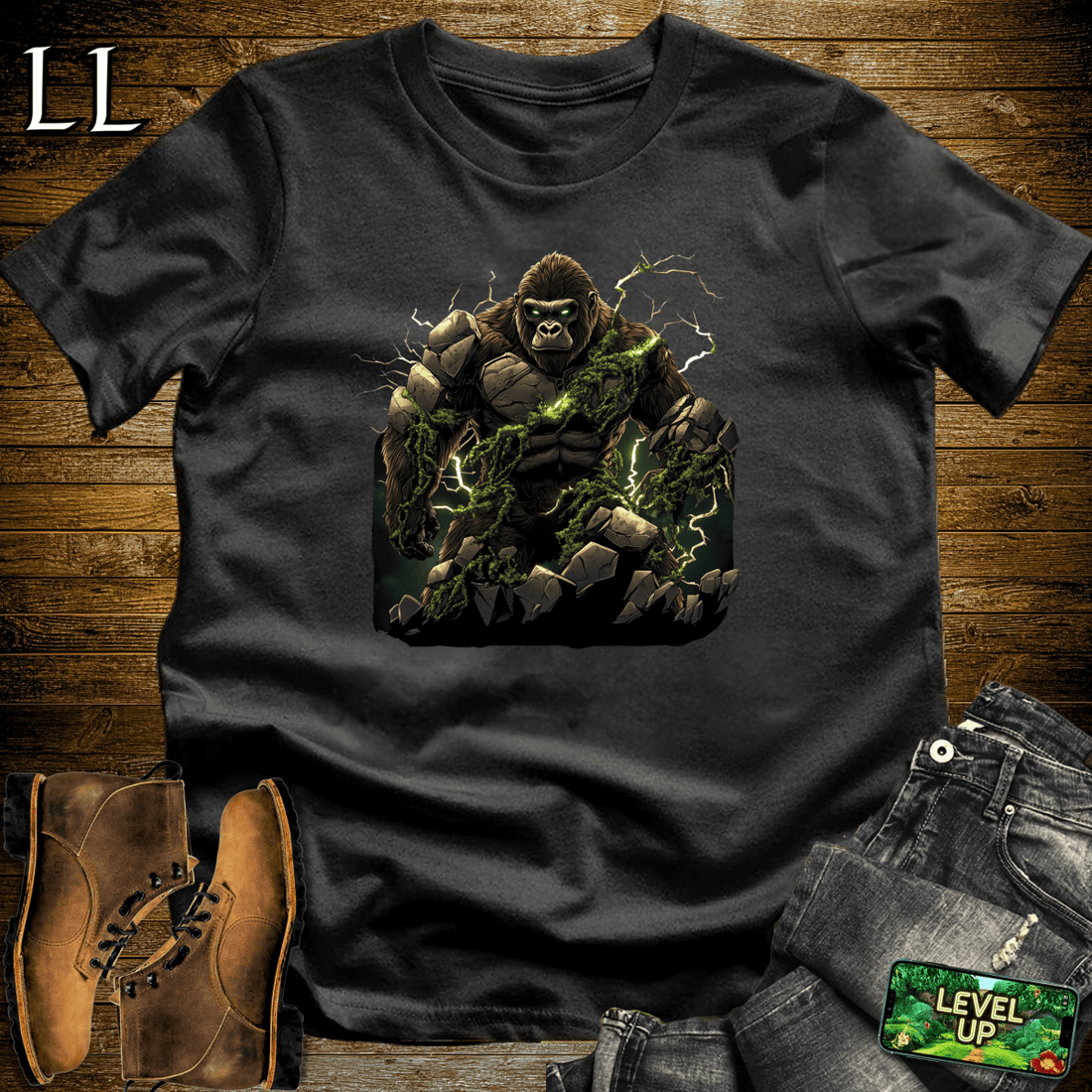 Gorilla of the Vines Black | Wine Shirt
