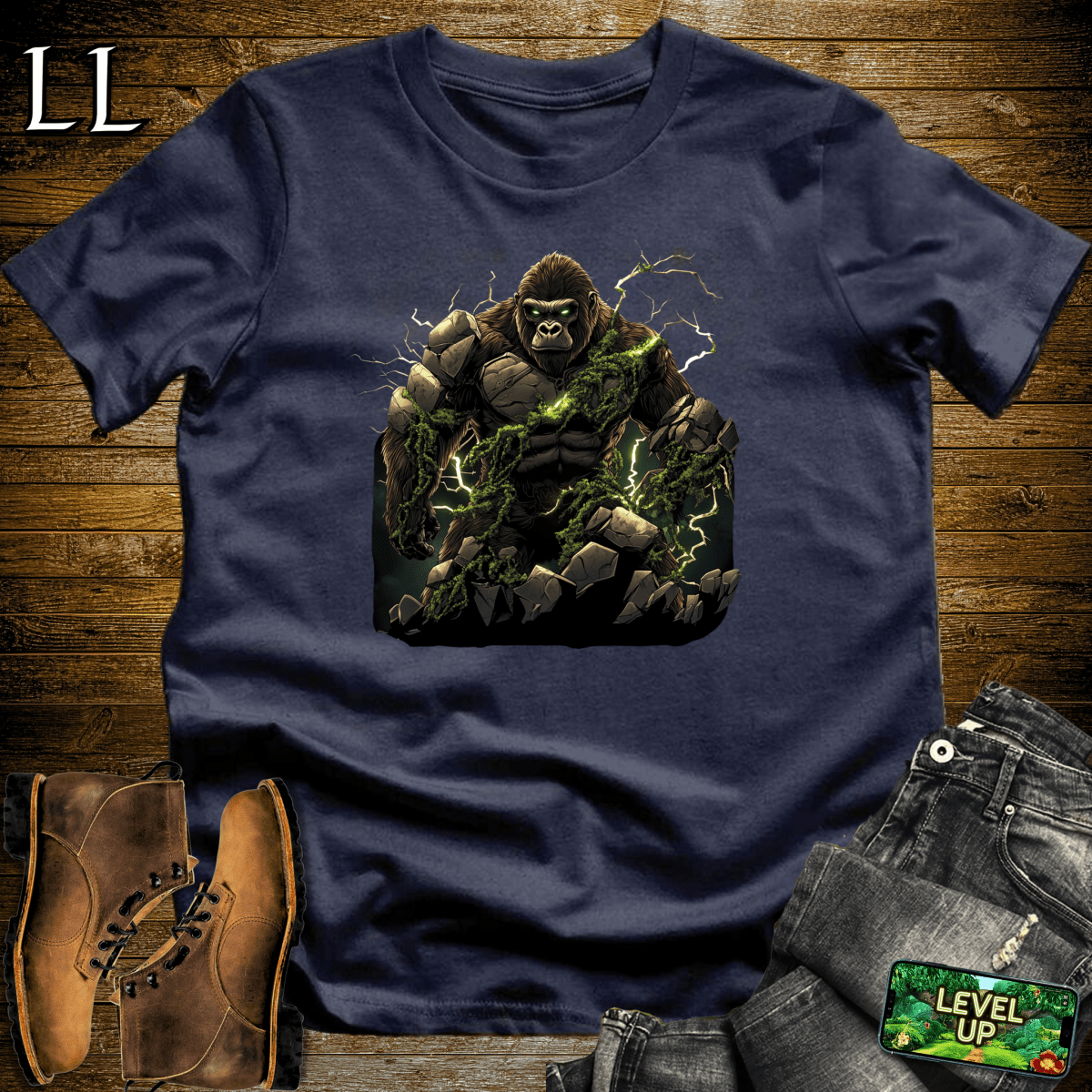 Gorilla of the Vines - Navy - LegacyLayers