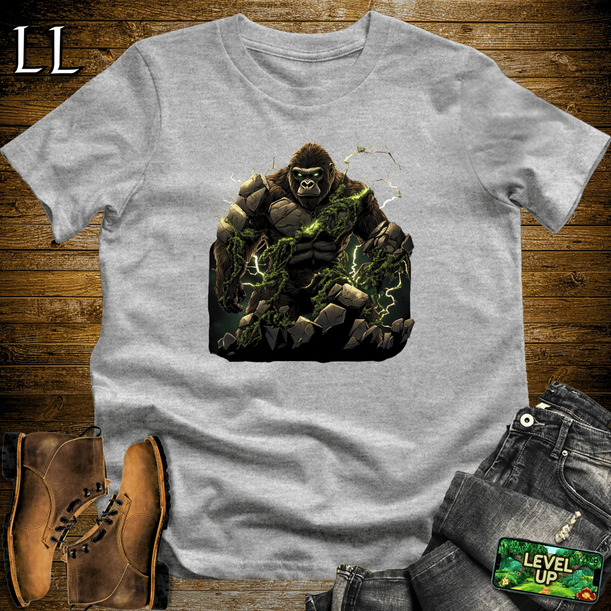 Gorilla of the Vines - Sport Grey - LegacyLayers
