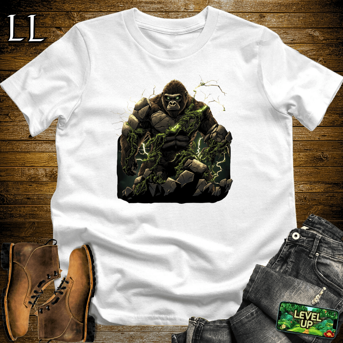 Gorilla of the Vines - White - LegacyLayers