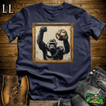 Gorilla World Art Navy | Art Wildlife Artistic Shirt