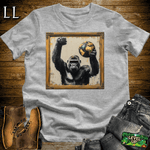 Gorilla World Art Sport Grey | Art Wildlife Artistic Shirt