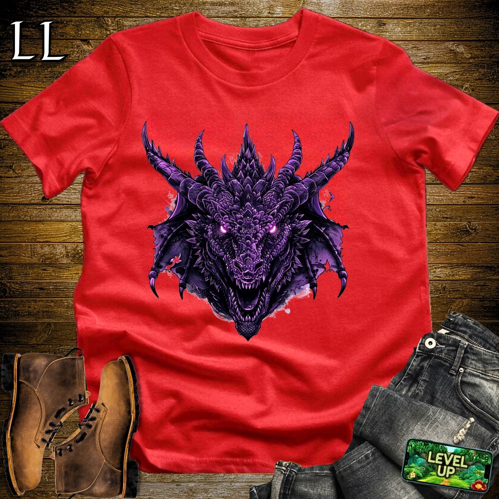 Gothic Dragon Softstyle Tee - Red - LegacyLayers