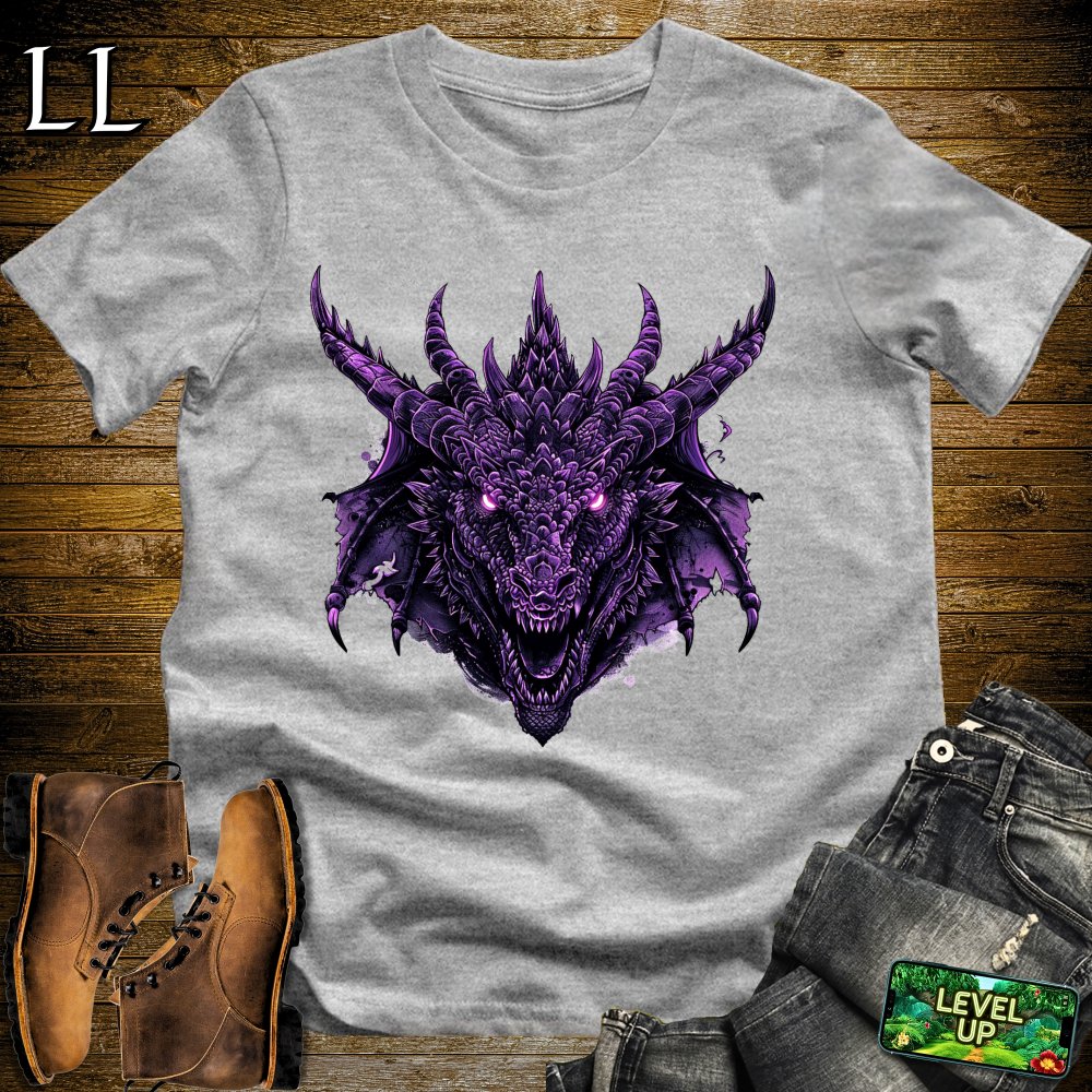 Gothic Dragon Softstyle Tee - Sport Grey - LegacyLayers