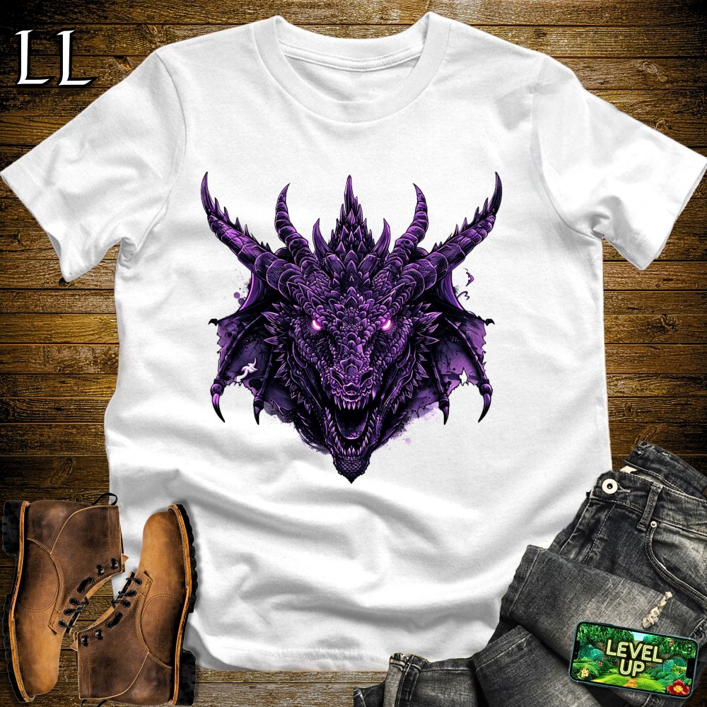 Gothic Dragon Softstyle Tee - White - LegacyLayers